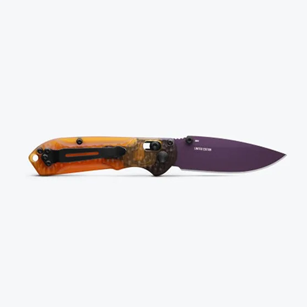 Get a good look under the hood of Benchmade’s 2025 SHOT Show special, the limited edition 56PL-2501 Mini Freek®. Inspired by the pairing of amethyst and topaz gemstones, this robust EDC features a drop point CPM-M4 blade with a custom Cerakote® Amethyst finish and transparent Amber ULTEM™ handle scales, a premium high performance polymer with incredible strength and rigidity. www.moralepatches.com.au
