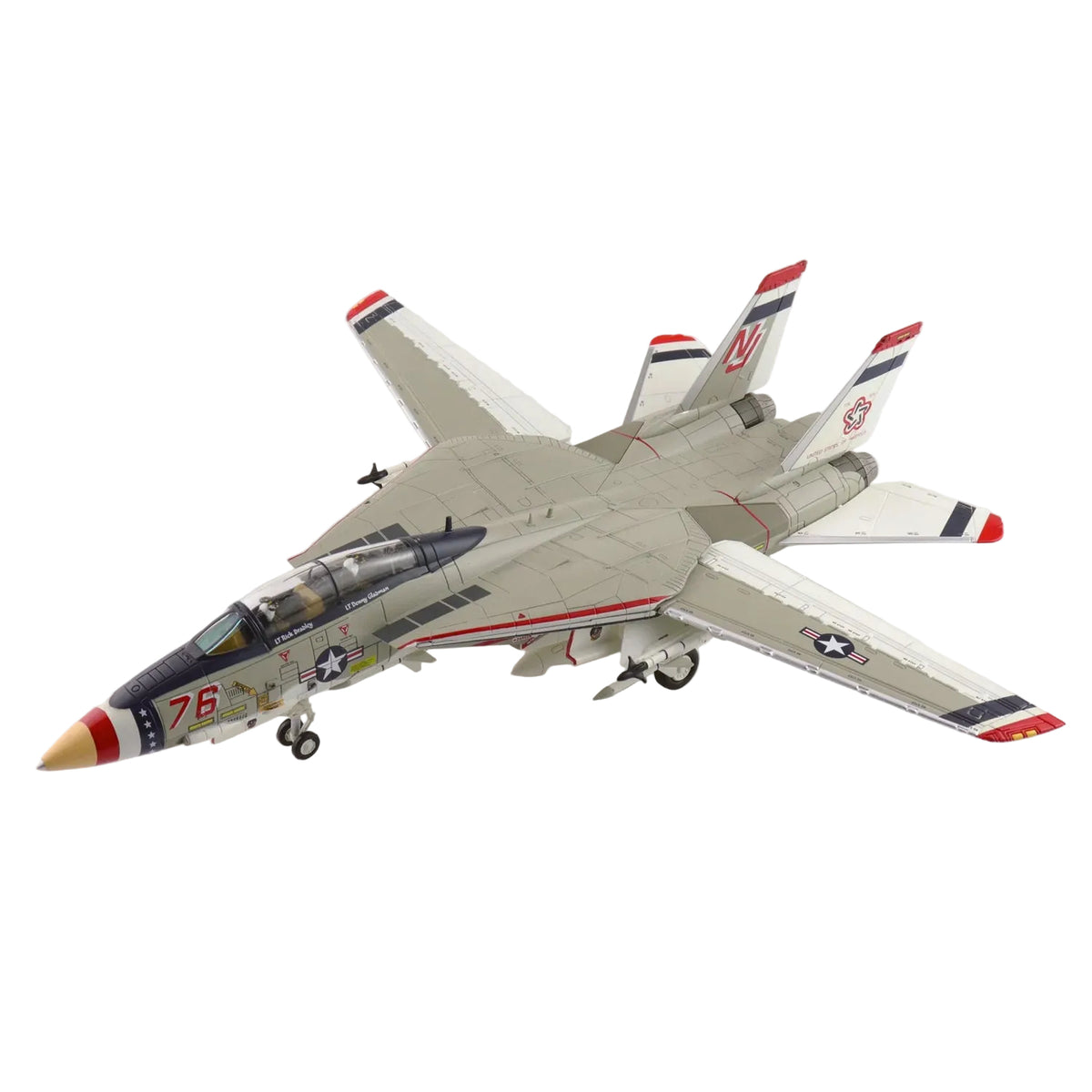 Own a stunning piece of US Navy history with the 1/72 F-14A Tomcat "Bicentennial Scheme," Bureau Number 159616, as flown by VF-124 in 1976. This meticulously crafted diecast model showcases the iconic F-14 adorned with a vibrant red, white, and blue livery commemorating America's 200th birthday. www.moralepatches.com.au