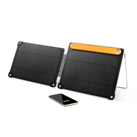 Power tablets, phones, and other gear with 10 watts of usable electricity. Featuring Biolite's Optimal Sun System, an integrated sundial aligns you to the sun to capture direct rays while a 360 degree kickstand simplifies positioning on uneven terrain. The folding design makes it easy to pack for any adventure. Use energy in real-time or store for later with the integrated 3200 mAh battery. www.moralepatches.com.au
