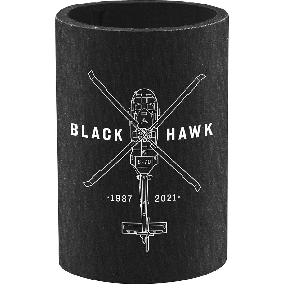 Rock the party with your own Black Hawk Cooler! Not only perfect for keeping drinks cold, but with its iconic aircraft logo, dates of service, and neoprene construction, you'll be the conversation starter at your next BBQ. Show your passion for this legendary aircraft with this fantastic drink cooler. www.moralepatches.com.au