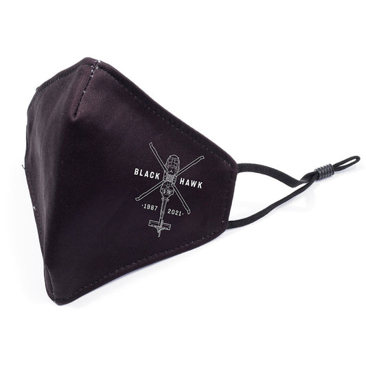 The Black Hawk Face Mask is a comfortable and stylish way to show your support. Made from three layers of fabric, this 3-ply face mask is designed to protect you and your community. It features adjustable easy-wear elastic loops for a secure fit. www.moralepatches.com.au
