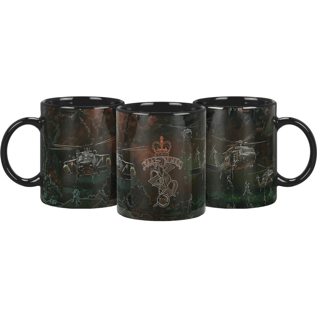 The complete set of three coffee mugs brings beautiful art to your day. Coming together to create the full artwork from Drew Harrison, this fantastic set is the perfect addition to your kitchen or office and lets you explore this intricate artwork from a new angle. www.moralepatches.com.au