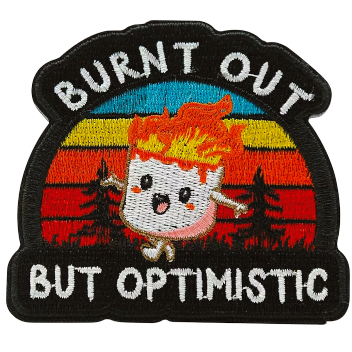 Burnt Out Morale Patch Velcro Backed, measuring 7.5x6.7cm, is a striking and durable addition to personalize your gear with style and toughness. Crafted with high-quality embroidery, this patch features a versatile pattern that blends seamlessly with various tactical and outdoor equipment. www.moralepatches.com.au