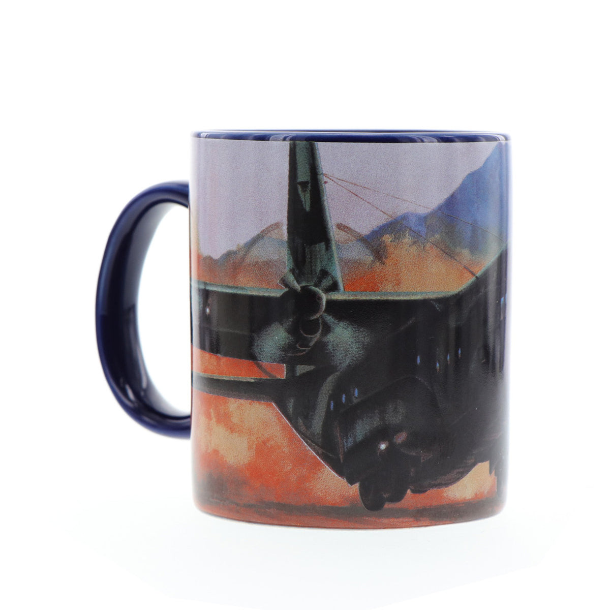 With a beautiful depiction of the workhorse C-130 Hercules and a schematic of the aircraft in the base, this mug is both eye-catching and unique. Made from durable ceramic with an easy-grip handle and scratch-resistant finish, it is perfect for enjoying hot or cold beverages. www.moralepatches.com.au