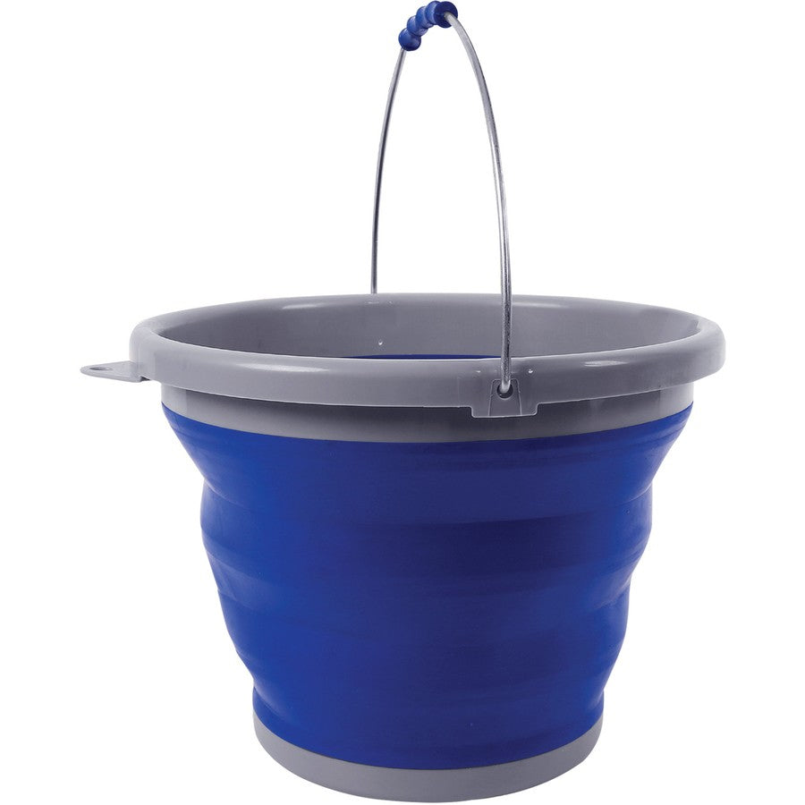 The 10L Folding Camp Bucket is perfect for camping, caravanning, or any outdoor trip where storage space is limited. Made from strong and durable PP and TPR materials, this bucket easily collapses for compact storage. Featuring a swivel handle and convenient pouring lip, it’s designed for effortless carrying and pouring - making it an essential addition to your travel gear. www.moralepatches.com.au