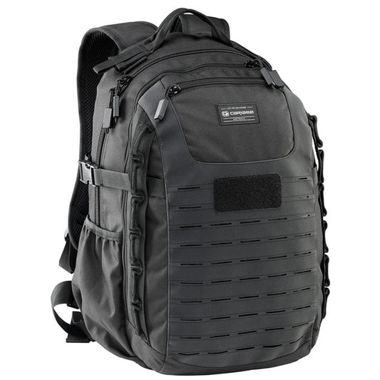 Volume: 35L/50 x 32 x 24cm Military inspired multi-compartment 35L daypack Action Back Extreme padded harness system Sternum strap &amp; removable webbing hip belt for improved pack stability Hydration Ready – just add 2L or 3L reservoir Molle webbing attachment points Front panel HD laser cut lashing points HD webbing carry handle with hydration exit port Multiple internal storage pockets Side accessory/bottle pockets www.moralepatches.com.au