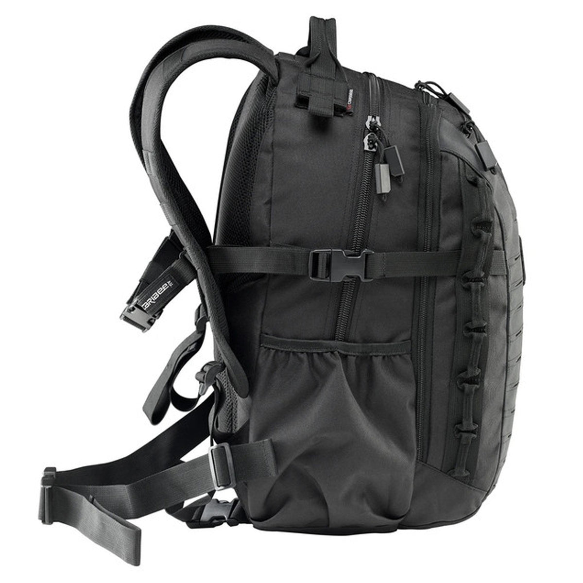 Volume: 35L/50 x 32 x 24cm Military inspired multi-compartment 35L daypack Action Back Extreme padded harness system Sternum strap &amp; removable webbing hip belt for improved pack stability Hydration Ready – just add 2L or 3L reservoir Molle webbing attachment points Front panel HD laser cut lashing points HD webbing carry handle with hydration exit port Multiple internal storage pockets Side accessory/bottle pockets www.moralepatches.com.au