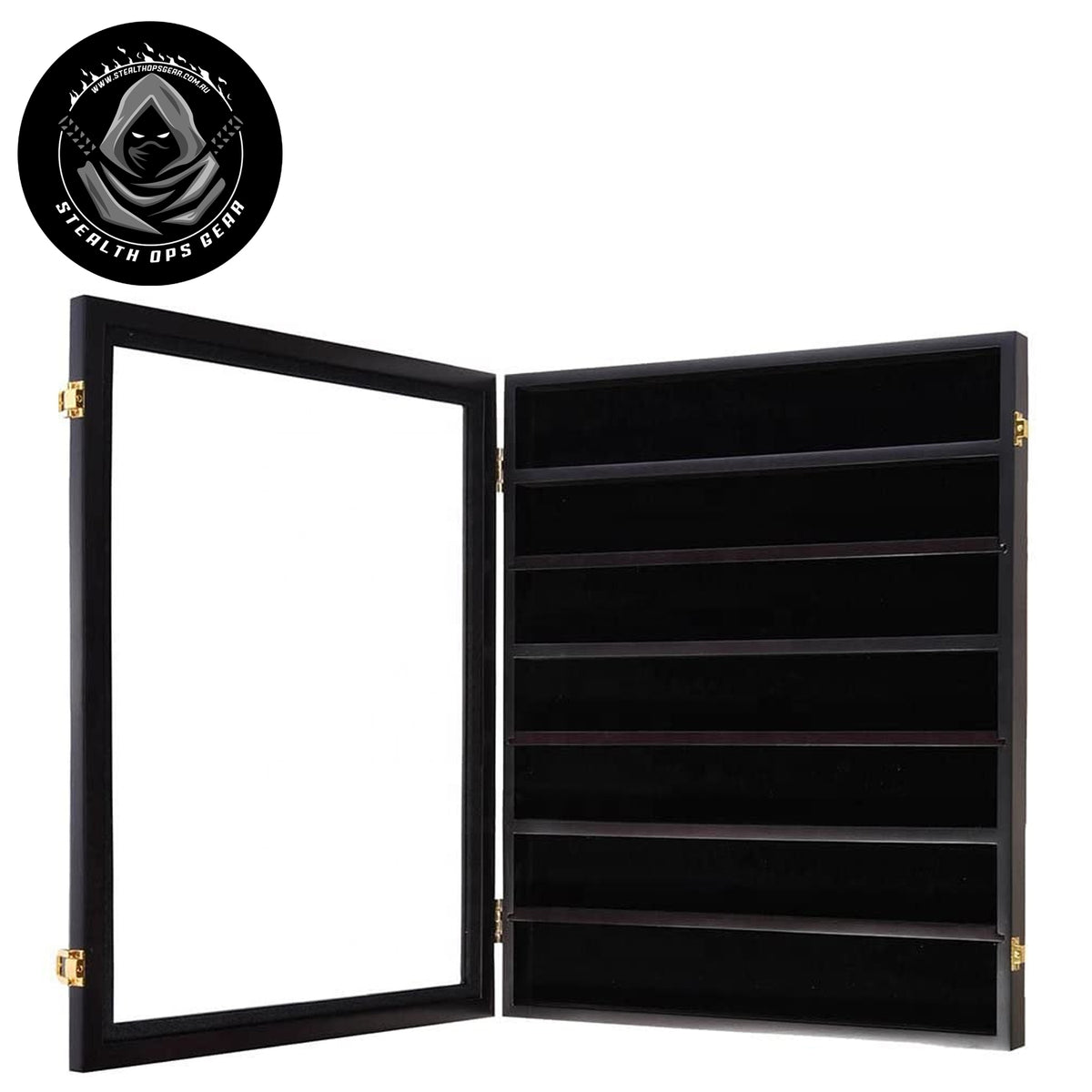 Display your prized challenge coin collection with the elegance it deserves. This premium Challenge Coin Display Case from Stealth Ops Gear features seven velvet-backed levels that showcase up to 49 coins in stunning detail. www.moralepatches.com.au