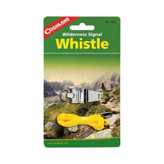 Crafted with durable nickel plating, the Coghlans Wilderness Metal Whistle ensures a clear, loud sound that can be heard over long distances, making it indispensable for outdoor adventures. www.moralepatches.com.au