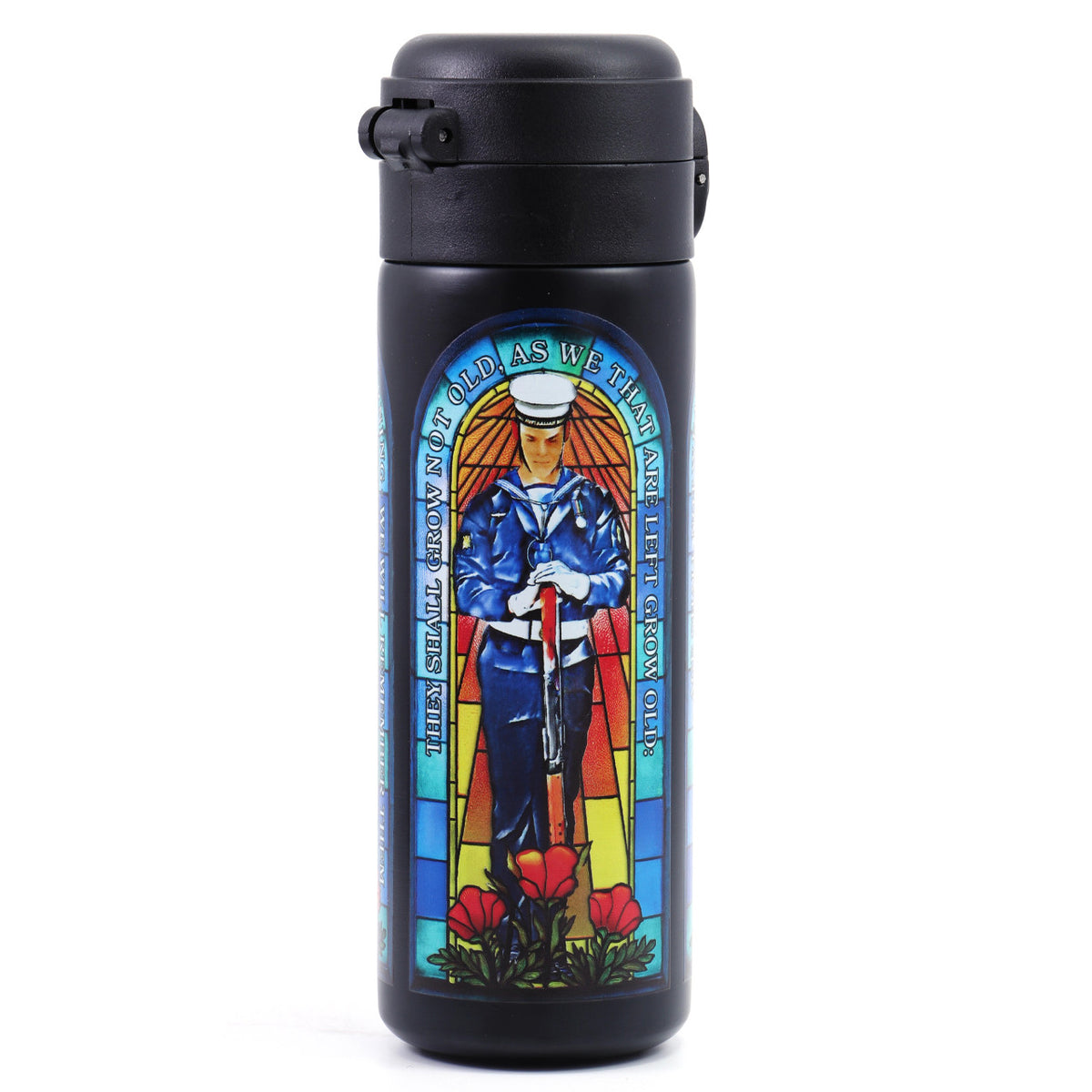 This sleek stainless steel travel mug is designed for ultimate convenience, fitting easily into your cup holder. Its stainless-steel interior resists odours, while the press-button release, and flip-top cap ensure easy access. www.moralepatches.com.au