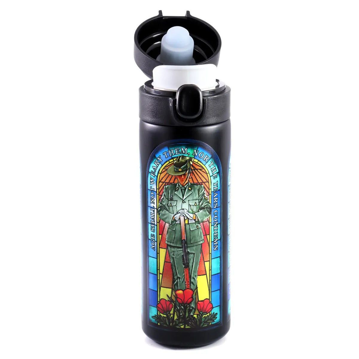 This sleek stainless steel travel mug is designed for ultimate convenience, fitting easily into your cup holder. Its stainless-steel interior resists odours, while the press-button release, and flip-top cap ensure easy access. www.moralepatches.com.au