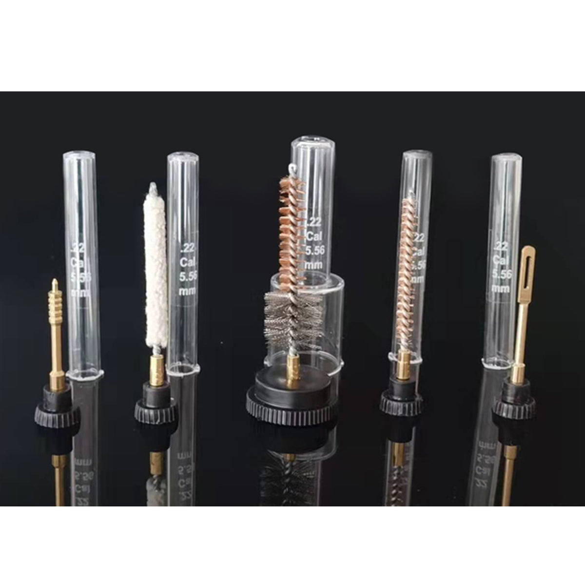 The Dingo Gear .243 calibre Rifle 5 piece Brush Set has the brushes you need. Each brush comes in its own plastic cylinder for safe and clean storage. www.moralepatches.com.au