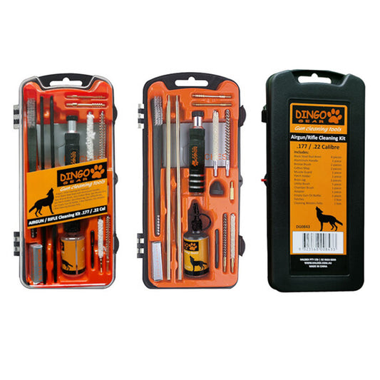 The Dingo Gear Compact Gun Cleaning Kit with Oil Bottle is the perfect solution for you. It comes packed in a strong storage case which is easy to open and close and keep all the components in place. www.moralepatches.com.au
