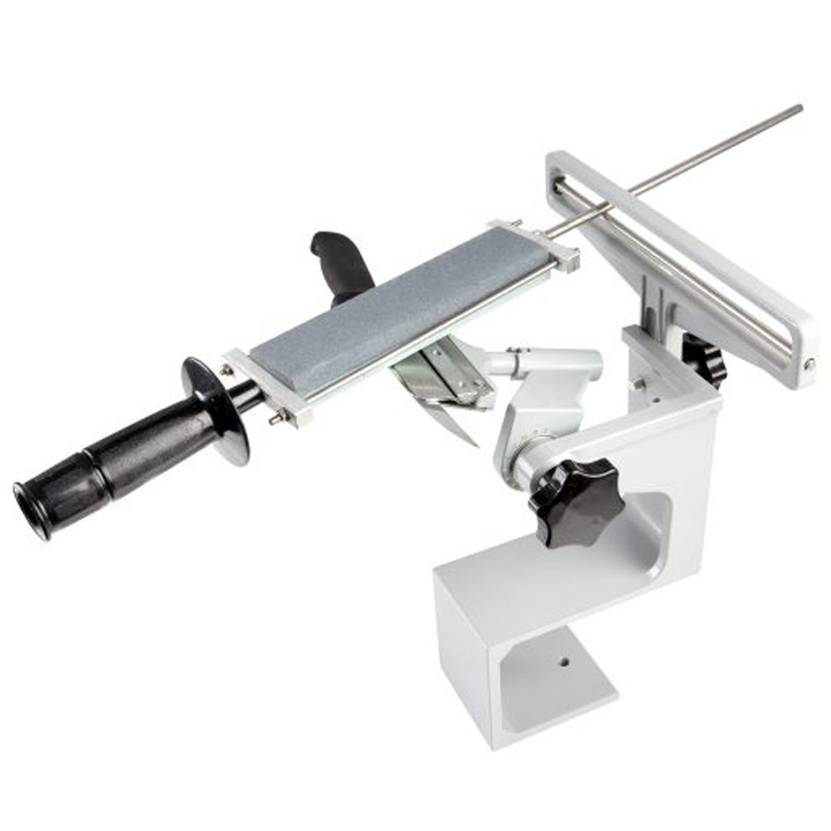 The EZESharp Blade Sharpener works by clamping the blade to be sharpened in a rotatable vice-like clamping jig with Degree Angle Adjustments. This is the recommended setup for most blades types but if wanting to sharpen cleavers, garden shears or blades longer than a standard full-sized chef blade. www.moralepatches.com.au