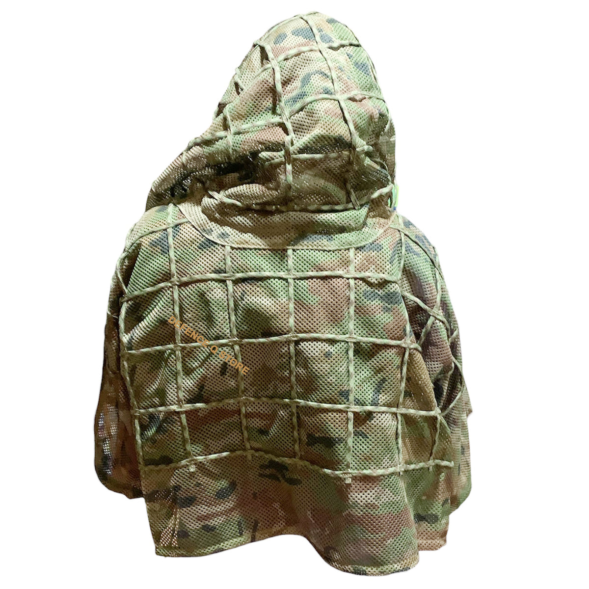 This versatile suit features an integrated hood and wide 550 cord grid work for garnish and foliage attachment, effectively hiding the head and upper body. Its lightweight mesh material ensures maximum ventilation and minimal weight, making it ideal for use with chest rigs or duty gear. www.moralepatches.com.au