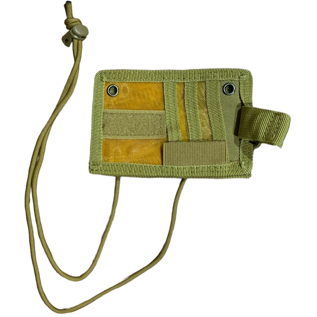 Elevate your tactical gear with the Elite Tactical MOLLE Capable ID Holder in Coyote. Its convenient front ID window and MOLLE compatibility make it the perfect accessory for attaching to your equipment or wearing around your neck. With space for a pen and three separate card slots in the back, this holder offers added security for your valuables. The tear away front ID holder and included paracord with toggle add a rugged and functional touch. www.moralepatches.com.au
