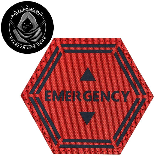 Unleash your creativity with the Emergency Laser Cut Patch Hook &amp; Loop Stealth Ops Gear! Measuring 8x9cm and featuring a beautifully embroidered design and secure hook &amp; loop backing, this patch is a must-have for any collector. www.moralepatches.com.au