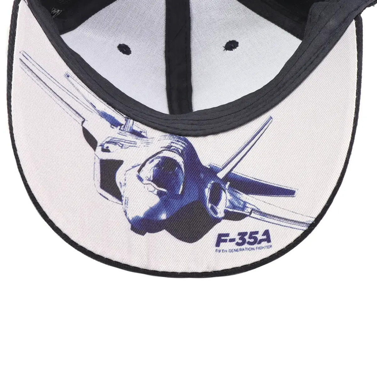 Enthusiasts of high-quality headwear, get ready for the F-35A Embroidery Cotton Cap - a perfect fusion of style and patriotism. Adorned with an embroidered aircraft design and the iconic RAAF logo, this cap boasts a printed underside of the peak showcasing the fierce F-35A fighter jet.  www.moralepatches.com.au