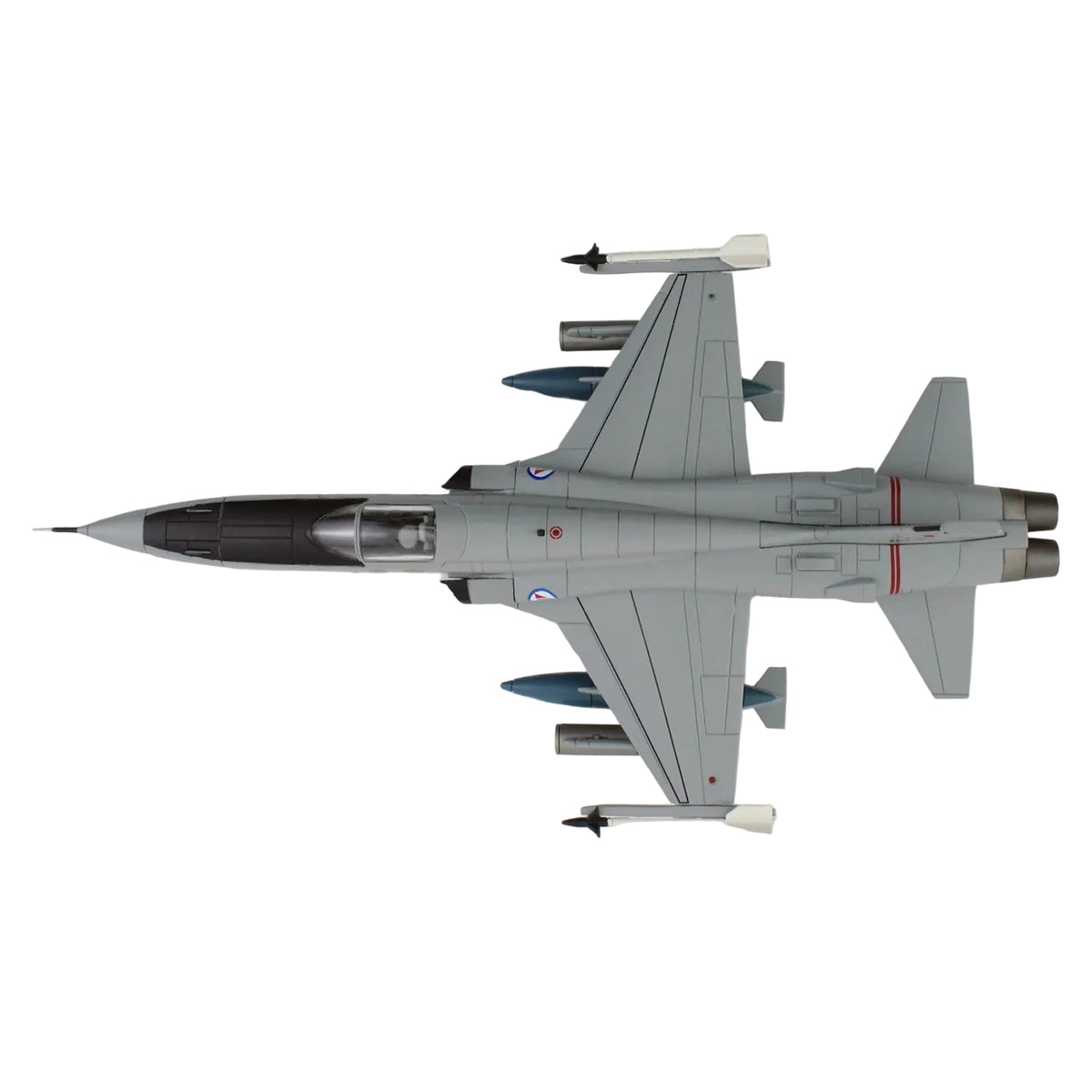 Hobby Master's HA33014 delivers a meticulously rendered 1:72 scale F-5A Freedom Fighter, serial 128, as flown by 336 Squadron of the Royal Norwegian Air Force in February 1998. www.moralepatches.com.au