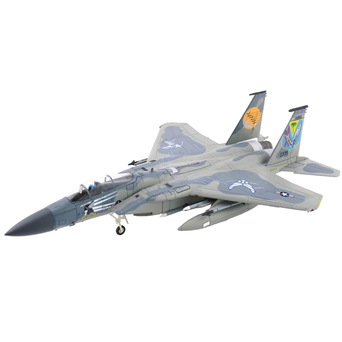 This meticulously detailed 1/72 scale F-15C Eagle captures the Florida Air National Guard's 7th Anniversary livery as flown by aircraft 86-0171 in September 2022. www.moralepatches.com.au