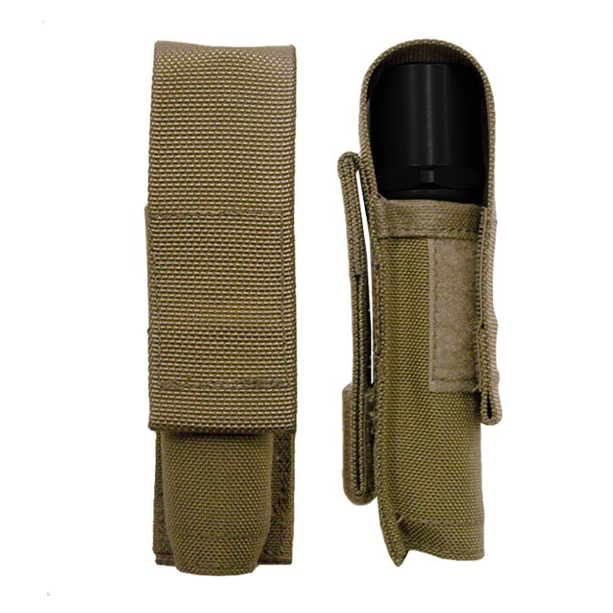 Designed to carry Surefire G2 series torch. Molle attachments, up to 1.5". Adjustable velcro lid. Will also fit 6P series (Pictured). Requires one MOLLE column for attachment. www.moralepatches.com.au