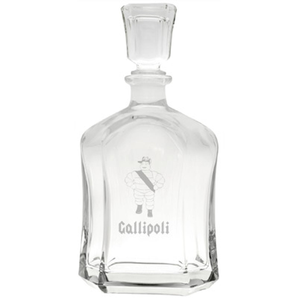 Bring your dining experience to life with the Gallipoli Company Italian Glass Decanter. This elegant, 750ml decanter proudly displays the company crest, etched with precision onto the sleek glass surface. www.moralepatches.com.au