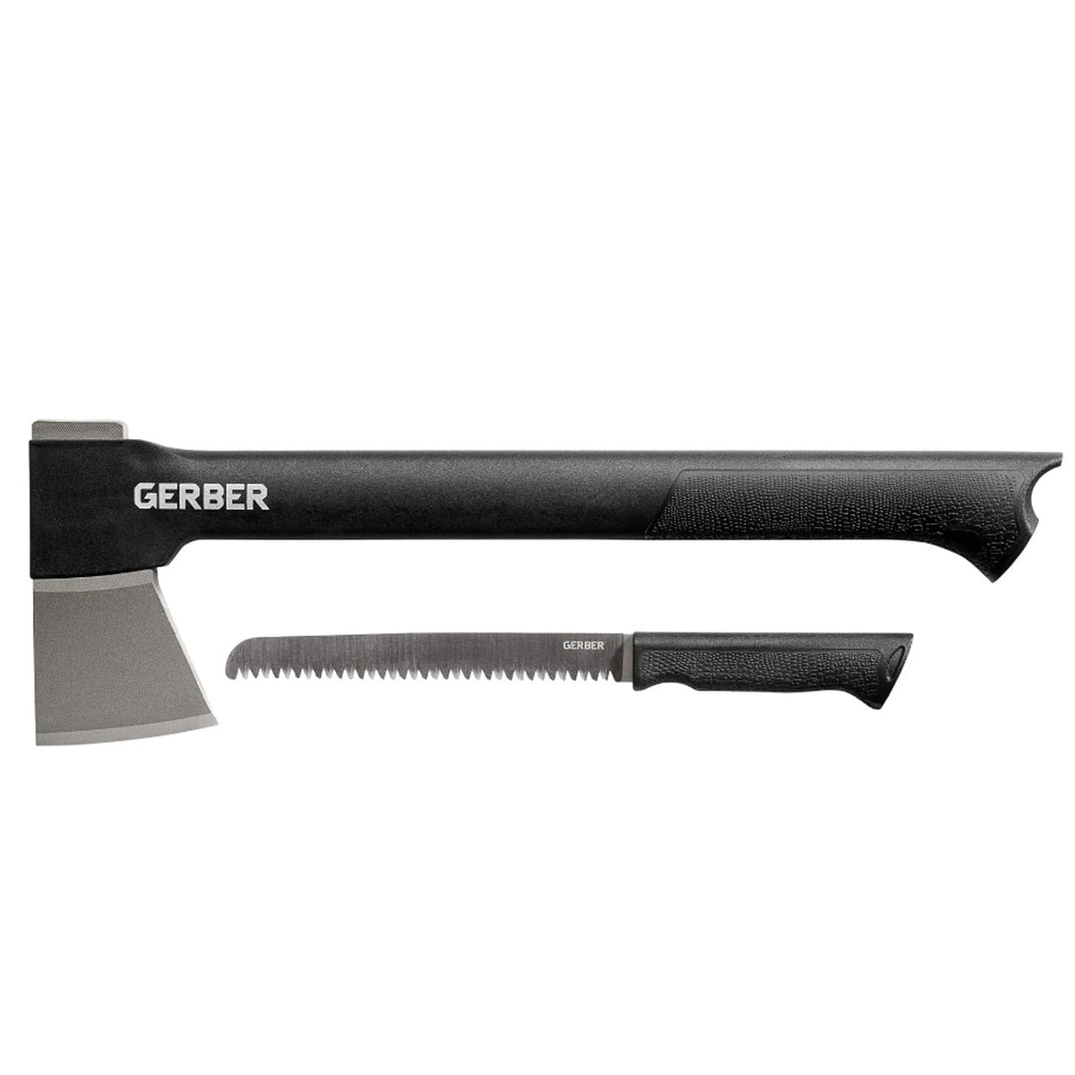 Perfect for the outdoor adventurer, this compact all-conditions axe offers great utility and a surprising addition. With a longer handle than the original and a forged steel head, the Gator axe has optimal striking force. The grippy handle also houses a coarse blade handsaw. www.moralepatches.com.au