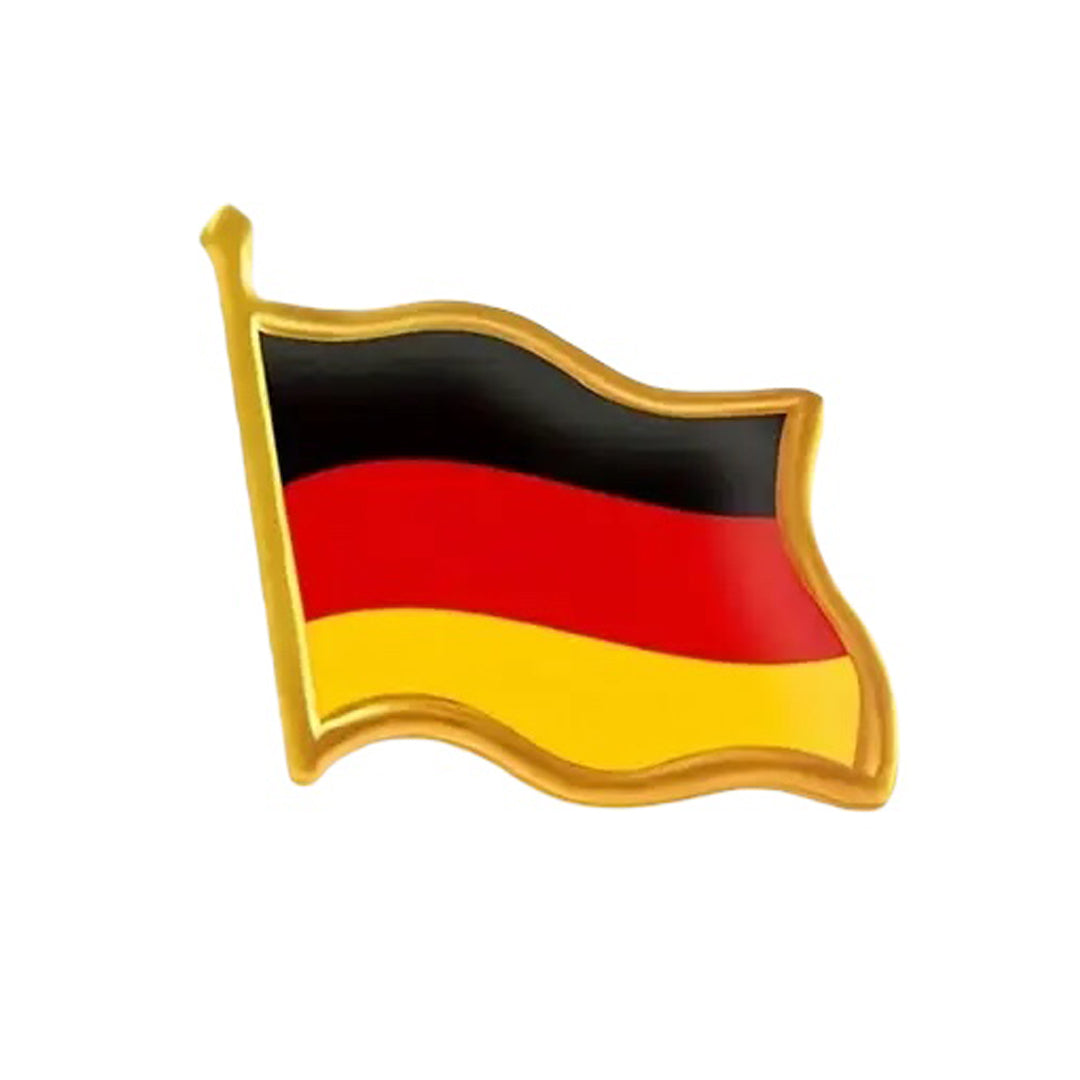 This gold-plated, enamel-filled lapel pin allows you to proudly display the German flag while honouring all those who have served or are currently serving in all theatres of war and peacekeeping efforts. Featuring the German Flag, it symbolises both national pride and remembrance. www.moralepatches.com.au