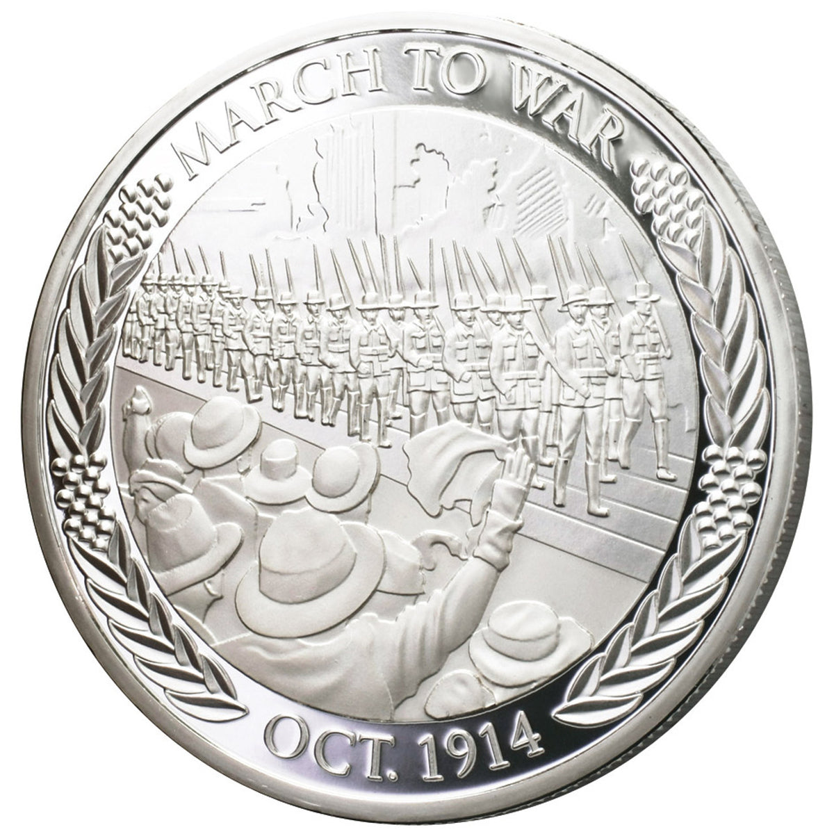 The Sands of Gallipoli 2014 release March to War Limited Edition Medallion is a truly remarkable piece from the tactical specialists. This medallion commemorates Australia's first contingent to join the war, showcasing their bravery and dedication. www.moralepatches.com.au