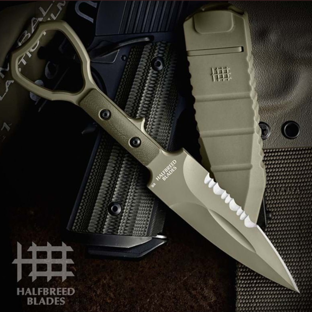 One-piece full tang construction.
Austrian made 6mm Bohler K110 (D2) tool steel. The entire tool is overbuilt for extreme durability and toughness.
Easy to maintain razor-sharp partially serrated and polished cutting edge.
Blade fuller reduces weight without compromise in strength.
Hard-wearing, low friction Teflon coating mitigates glare and protects against corrosion. Available in black, dark earth and ranger green colour options.
www.moralepatches.com.au