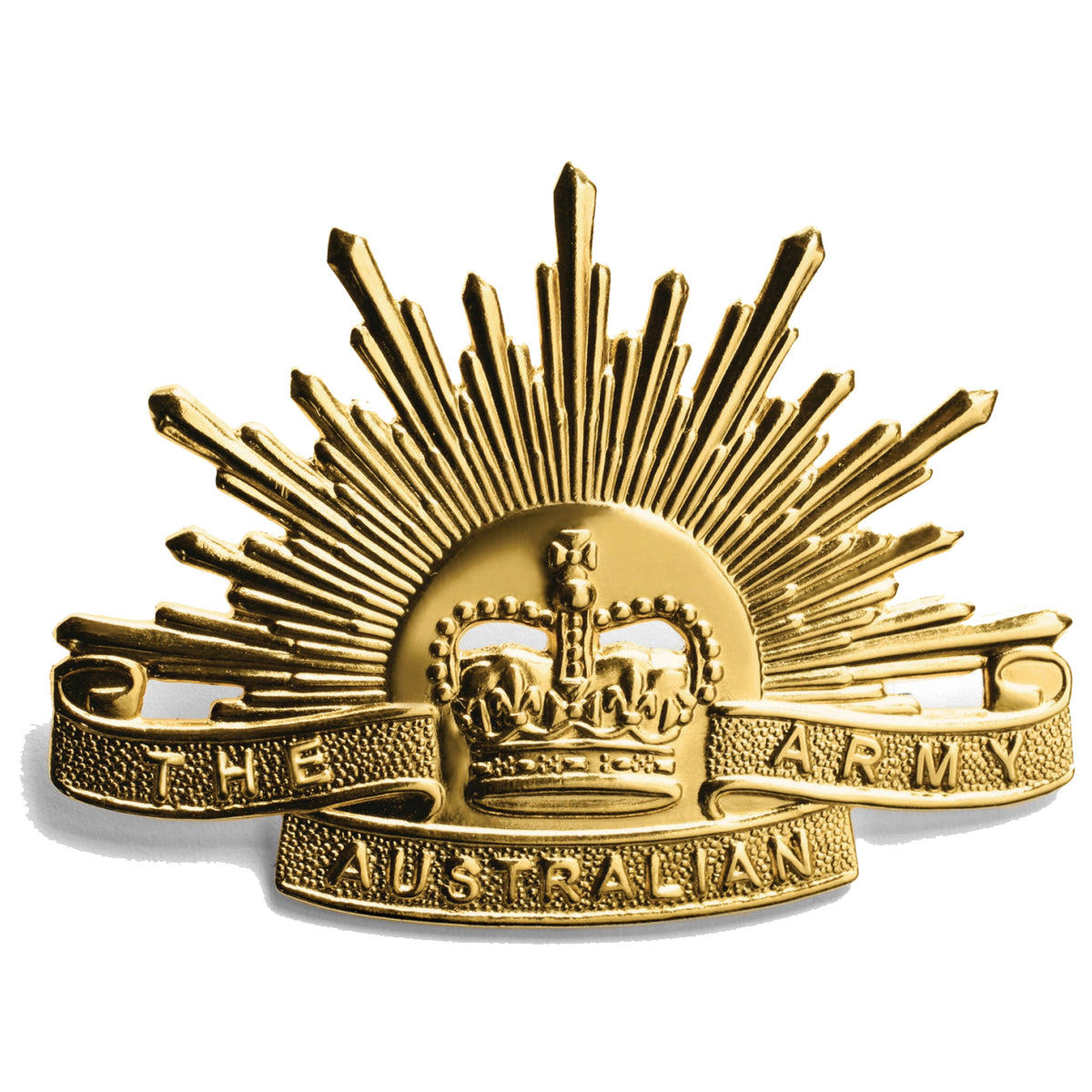 This beautifully crafted timber plaque features a mounted version of the seventh iteration of the iconic Rising Sun Hat Badge, accompanied by a small replica of the Hutton Trophy of Arms, the revered symbol believed to have inspired the design of the Rising Sun Badge. At the front of the plaque, a clear acrylic panel is engraved with a brief history of the Rising Sun, offering a thoughtful narrative behind this powerful emblem. www.moralepatches.com.au