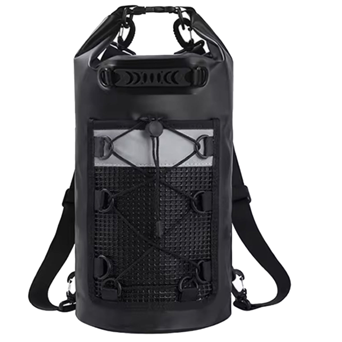 Explore the great outdoors with our versatile and durable Waterproof Backpack Drybag! Measuring 63x28cm, this backpack is made of PVC material and features clip-on shoulder straps for easy carrying. Perfect for hiking, light climbing, beach trips, kayaking, and other tactical operations, this backpack will be your go-to for all your outdoor adventures. www.moralepatches.com.au