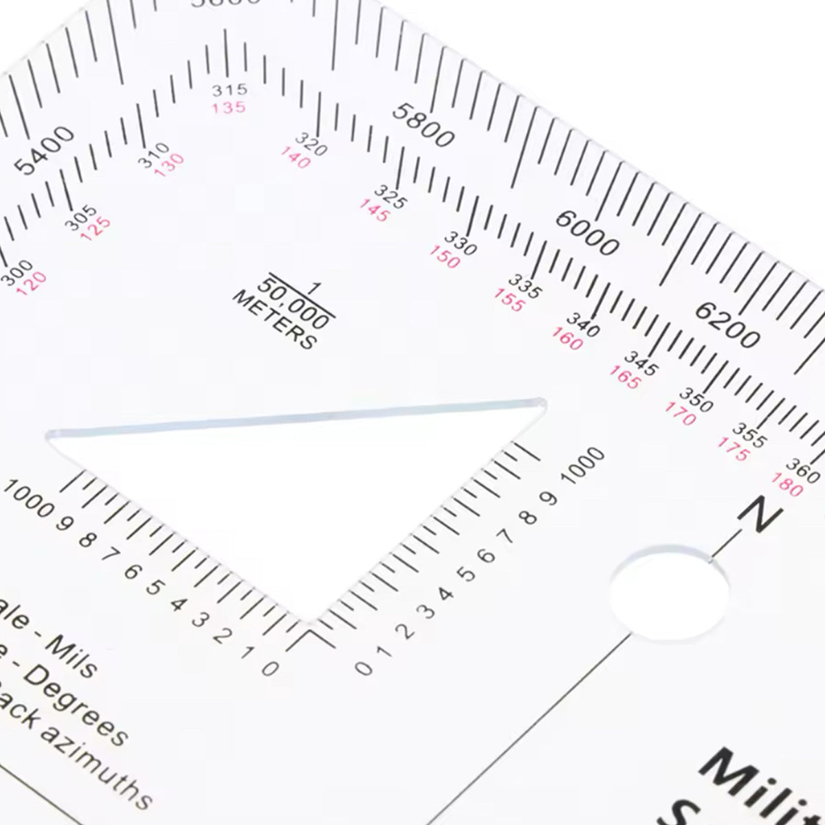Discover your location and destination with ease during emergencies and while in the field using the Navigation Coordinate Scale Protractor. This military-grade tool, measuring 12.7x12.7cm, accurately displays coordinates when paired with a scaled map. Perfect for military personnel, it allows you to mark your location and endpoint for quick and efficient navigation. www.moralepatches.com.au