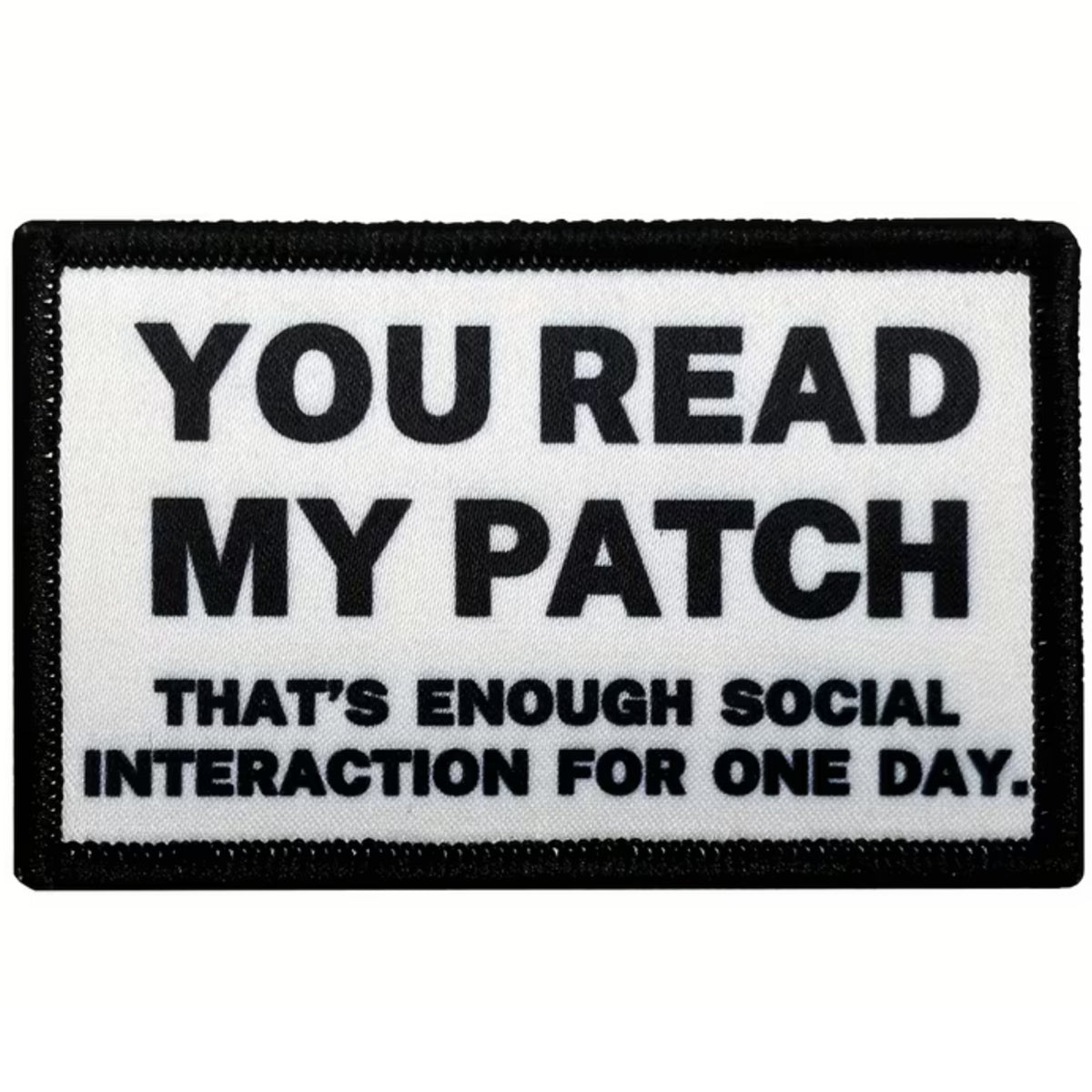 Get ready to experience the ultimate patching tool! The You Read My Patch Hook &amp; Loop is 8x5cm - the perfect size for all your patching needs. Trust us, you won't want to be without it! www.moralepatches.com.au