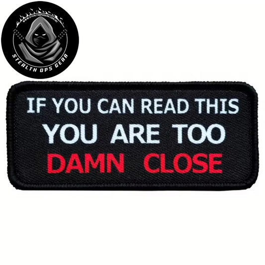 Unleash your creativity with the Hold On Embroidery Printed Patch Hook &amp; Loop - Stealth Ops Gear! Measuring 8.5x3.6cm and featuring a beautifully embroidered design and secure hook &amp; loop backing, this patch is a must-have for any collector. www.moralepatches.com.au
