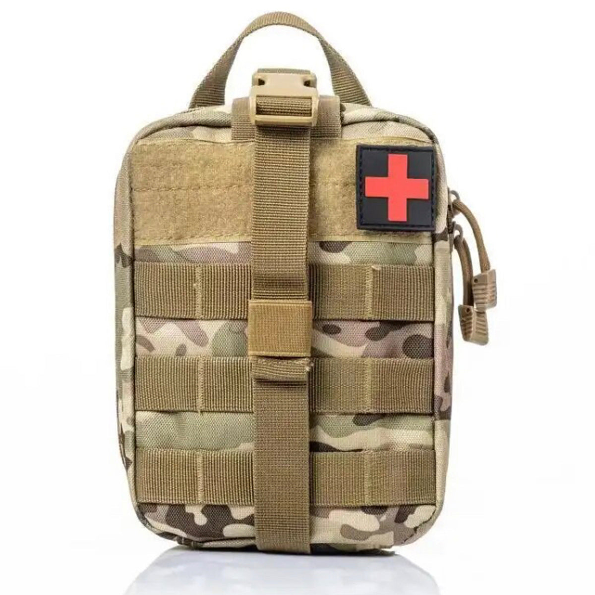 Be prepared for any medical emergency with this spacious medical pouch! Load up your supplies and add a tourniquet pouch to the front for all the essentials in one easy spot! Make Combat First Aid Medical Pouch Multicam a part of your loadout – it'll come in handy when you least expect it! www.moralepatches.com.au