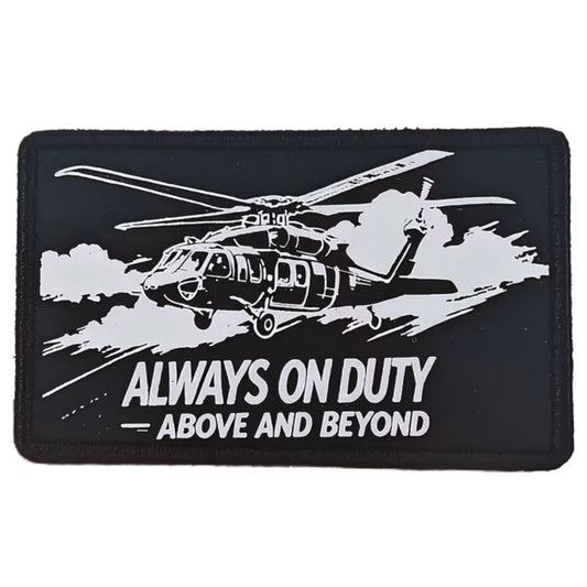 Always On Duty Embroidery Morale Patch - Stealth Ops Gear , measuring 7.3x4.5cm, is a striking and durable addition to personalize your gear with style and toughness. www.moralepatches.com.au