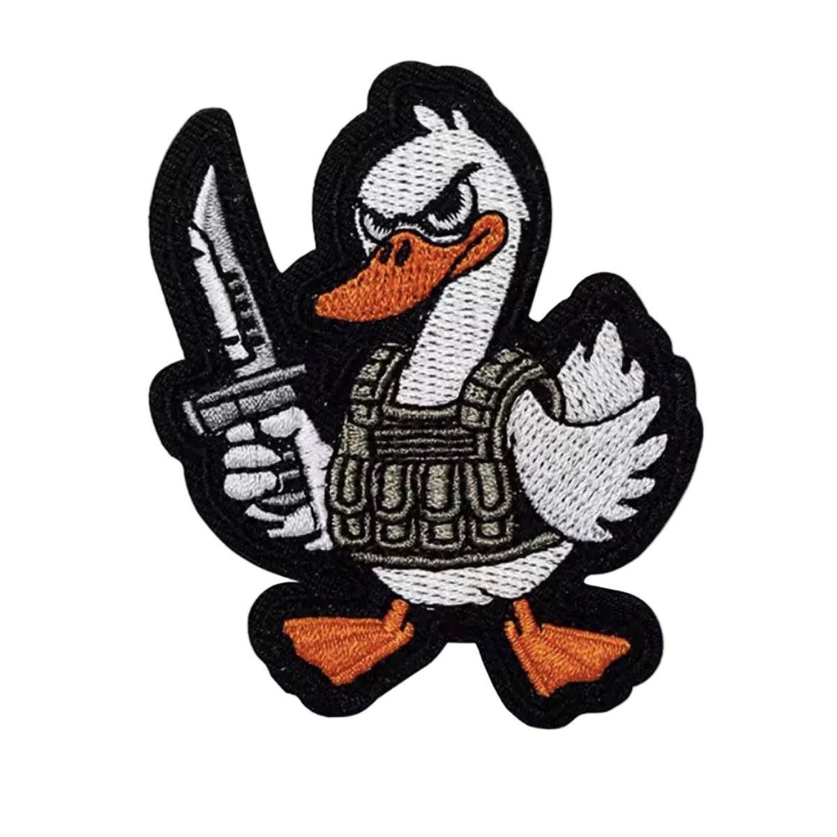 Unleash your attitude with the Tactical Duck Embroidery Patch Hook &amp; Loop. Featuring an embroidered design and hook &amp; loop backing, this 7.3x6cm patch is the perfect addition to your collection. Show off your unapologetic confidence and unique sense of humour with this high-quality product. www.moralepatches.com.au