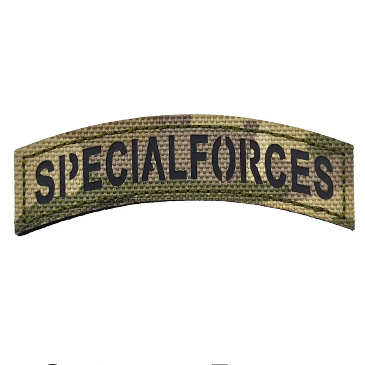 Make a bold statement with the Special Forces Laser Cut Multicam Patch Hook &amp; Loop. This striking 8x2.5cm patch features laser-cut precision detailing that demands attention. Backed with both hook and loop fasteners, it's ready to attach to tactical gear, backpacks, or uniforms instantly. www.moralepatches.com.au