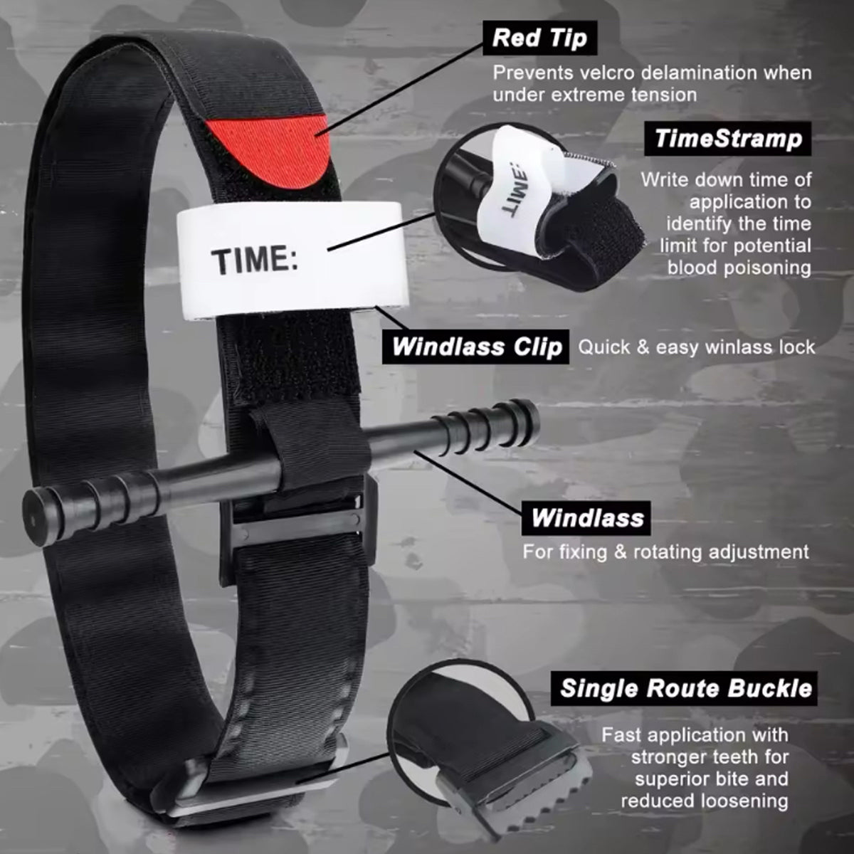 The Combat Tourniquet Bundle - Control massive bleeding with ease using the individual Tourniquet, trusted by the military worldwide. Its snap-lock buckle design and one hand windlass clip make it ideal for self-application in emergency situations. www.moralepatches.com.au