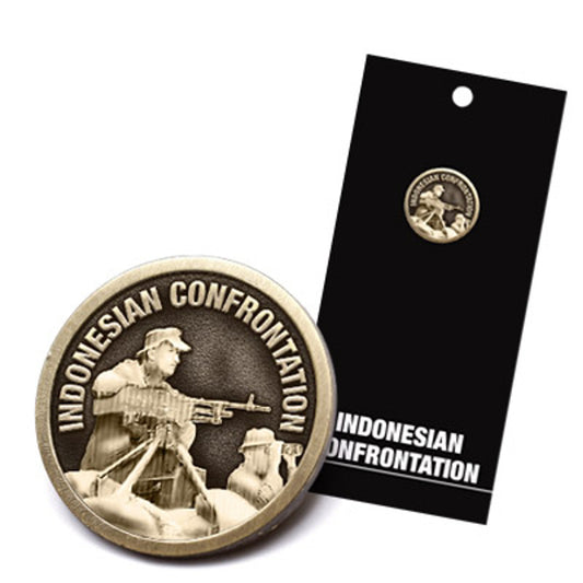 The sensational lapel pin in brass finish is a must-have for history enthusiasts and collectors alike. This exquisite accessory is meticulously crafted with attention to detail, ensuring impeccable craftsmanship and a high-quality product that will stand the test of time. www.moralepatches.com.au