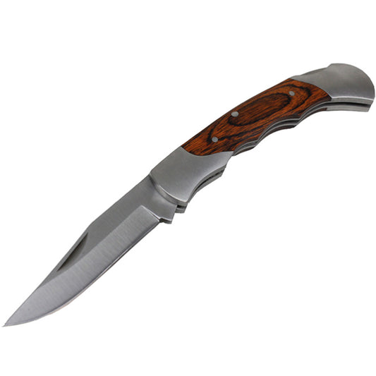 Great little EDC (every day carry) pocket knife.  Be prepared for any inconveniences the day throws at you and with this sharp looking stainless-steel locking pocket knife and its wood handle.  You’ll be able to do some quality box and envelope opening with this bad boy!  65mm Stainless Blade 170mm overall www.moralepatches.com.au