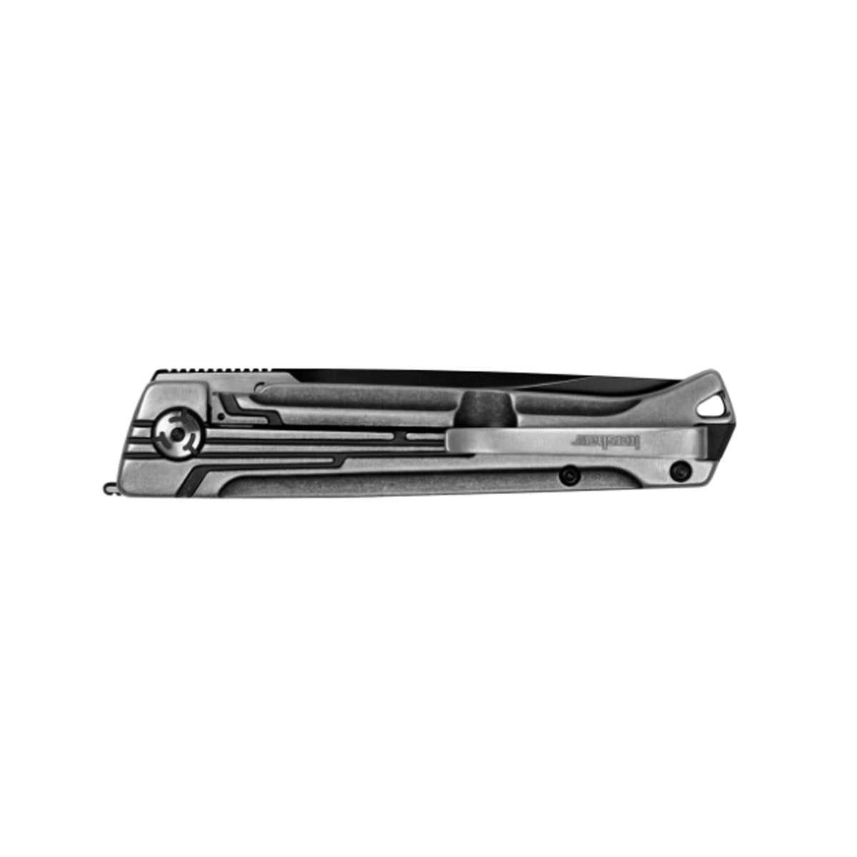 The Noventa’s stylish design takes inspiration from the Art Deco period. Aesthetically, it features a two-tone blade, standout handle texturing, and a custom pivot. Sleeker still, the hidden flipper creates an uninterrupted profile that’s still easy to open and operate. www.moralepatches.com.au