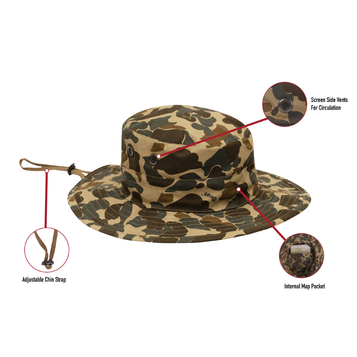 In collaboration with Bear Archery, the revered Fred Bear camouflage pattern comes to life through Rothco’s legendary outdoor apparel and gear, including our Adjustable Boonie Hat. Each item in the Fred Bear Camouflage collection has been crafted using the iconic Fred Bear camo pattern. www.moralepatches.com.au
