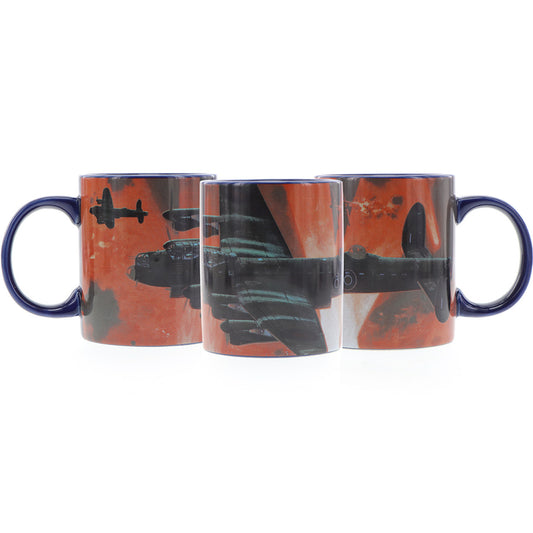The mug showcases Harrison's artwork titled "Into the Cauldron" and includes a schematic of the aircraft in the base. Made from durable ceramic with an easy-grip handle and scratch-resistant finish, this mug is perfect for both hot and cold beverages. www.moralepatches.com.au