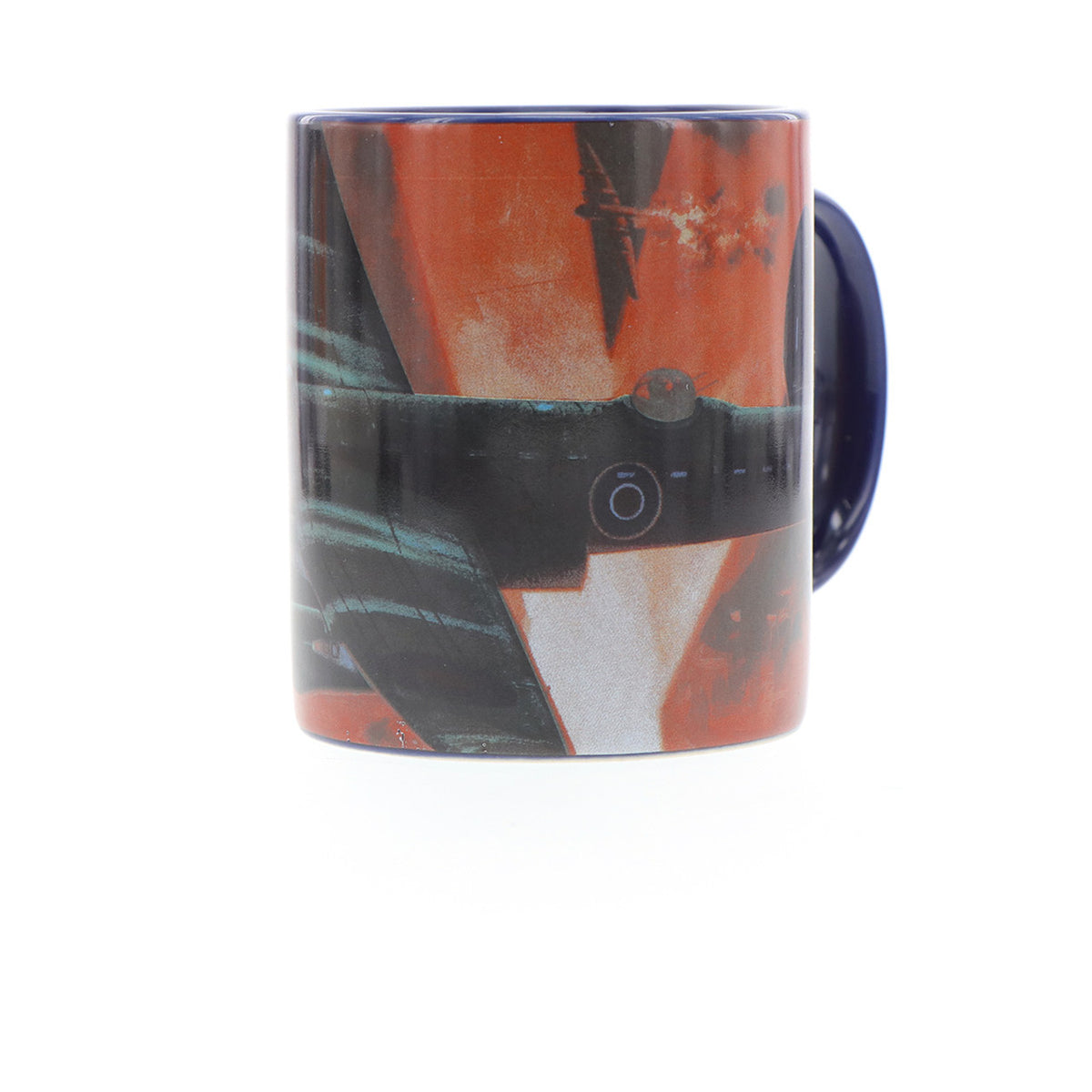 The mug showcases Harrison's artwork titled "Into the Cauldron" and includes a schematic of the aircraft in the base. Made from durable ceramic with an easy-grip handle and scratch-resistant finish, this mug is perfect for both hot and cold beverages. www.moralepatches.com.au