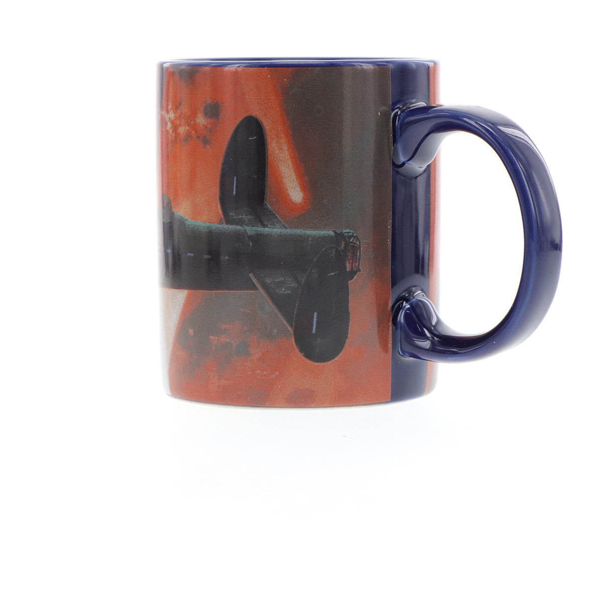 The mug showcases Harrison's artwork titled "Into the Cauldron" and includes a schematic of the aircraft in the base. Made from durable ceramic with an easy-grip handle and scratch-resistant finish, this mug is perfect for both hot and cold beverages. www.moralepatches.com.au