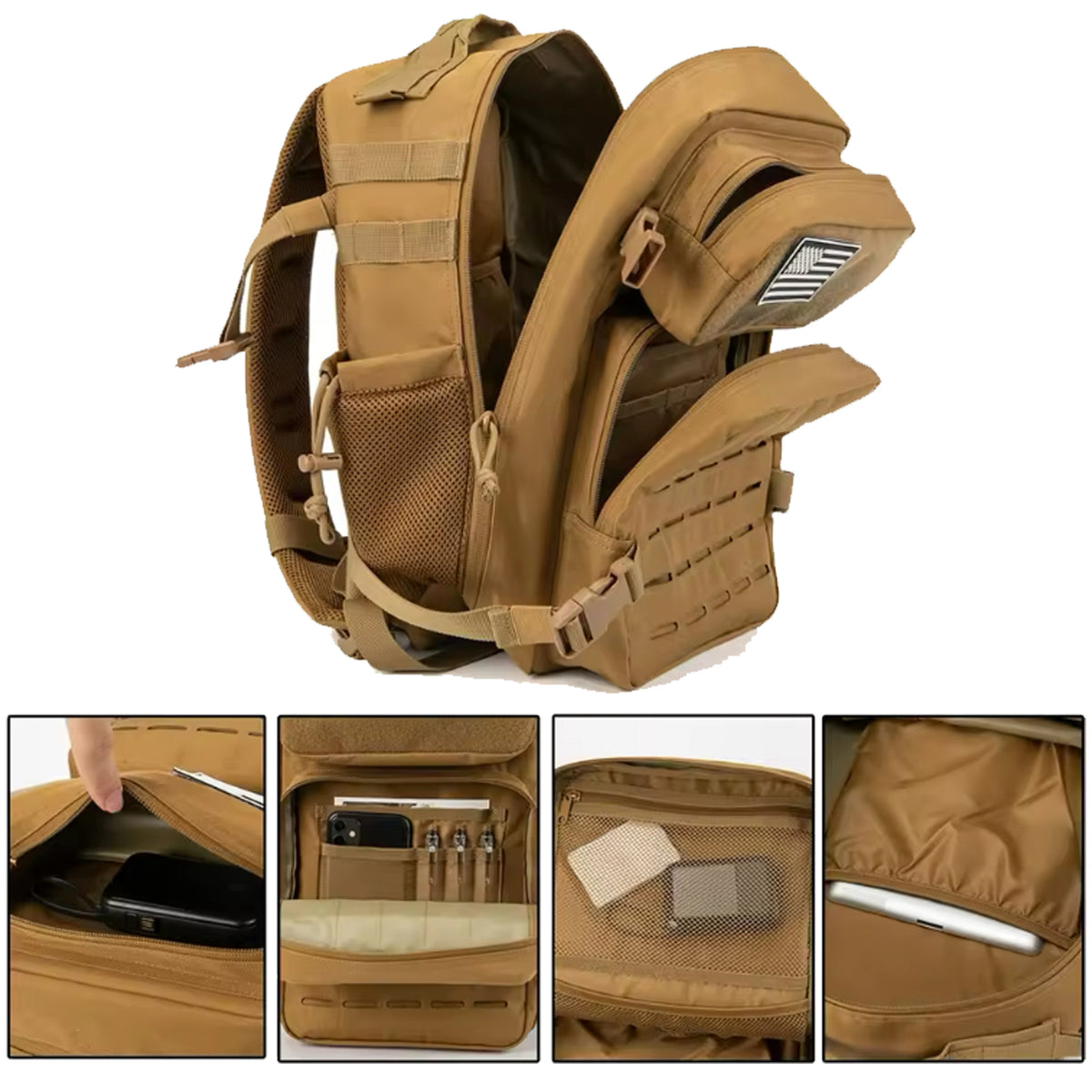 Built for operators who demand tactical precision, this 25-litre MOLLE backpack combines rugged 900D polyester construction with intelligently designed multi-layered storage compartments. www.moralepatches.com.au