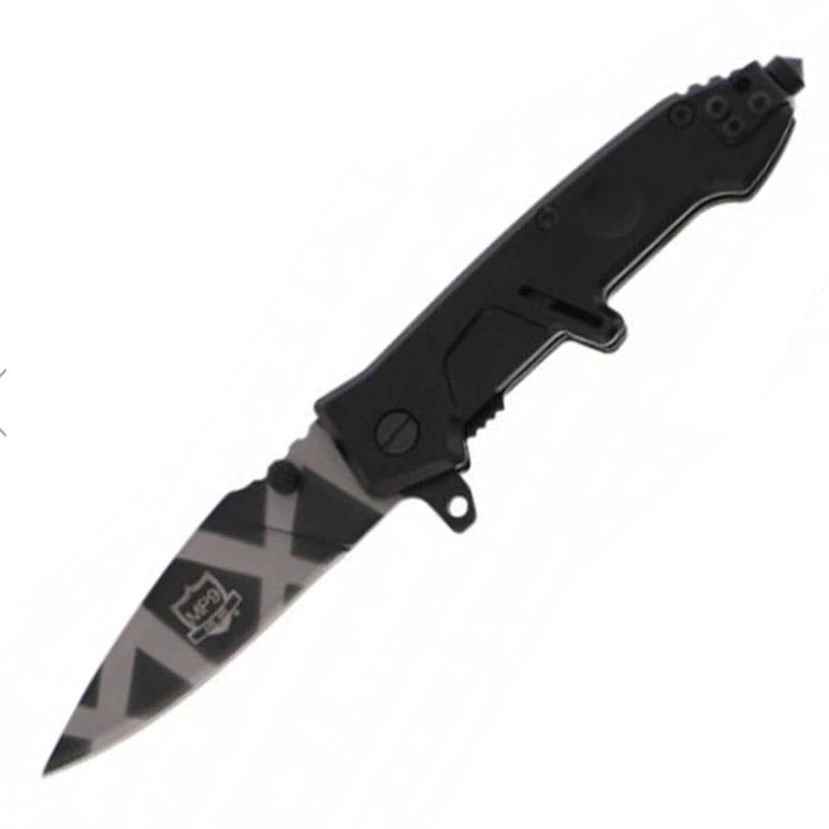  The included glass breaker makes the knife ideal for storing in the car and guaranteed to be useful in the event of an emergency. The knife is small enough to fit in our pocket or glove box yet big enough to get the job done. www.moralepatches.com.au