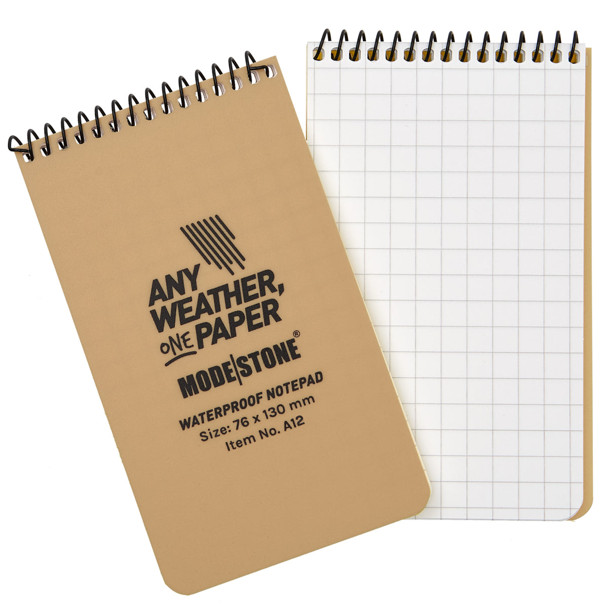 Experience the ultimate solution for your writing needs in the field with the Modestone MS-A12 Top Spiral Notepad! Perfect for diggers and cadets taking notes and instructions, this notebook will be a valuable tool for soldiers that need a small notebook in a hurry. Quickly access important notes and deliver positive missions with your section troops with this all-weather notebook. www.moralepatches.com.au